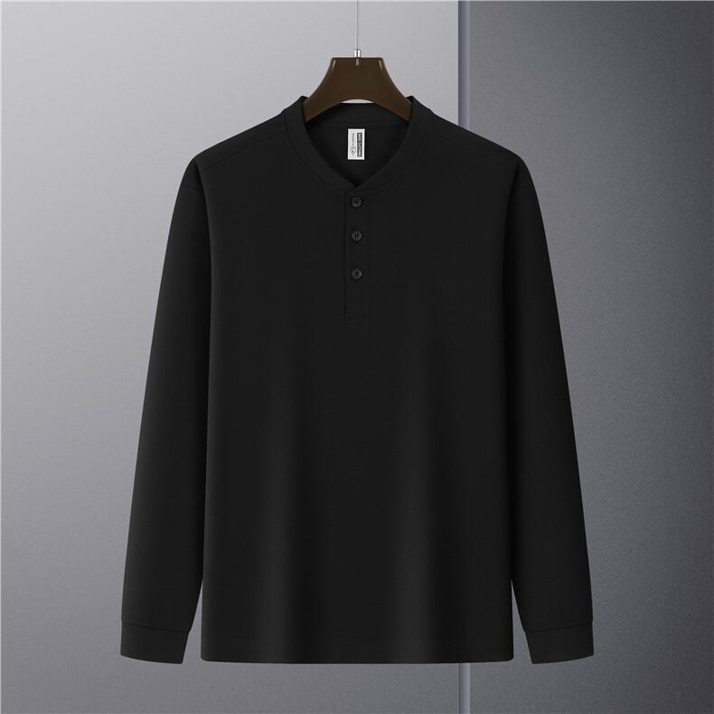 2025秋季新品240克索罗娜亨利领长袖t7A抗菌70%棉打底衫5011P40,男装T恤,星座1602B（原101B-1）