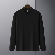 2025秋季新品240克索罗娜亨利领长袖t7A抗菌70%棉打底衫5011P40，男装T恤，星座1602B（原101B-1）