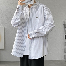 纯棉高品质条纹全棉情侣装粉色长袖衬衣棉CS016，男装衬衫，电商A426-1(原A430-1)