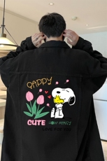 牛仔夹克男大码牛仔外套男茄克NJ77324-P60加绒款-P75，男装夹克，电商A040