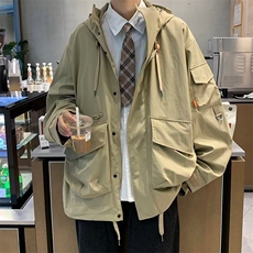DCL98-P83春季美式立体口袋网红外套工装男士连帽夹克宽松百搭新，男装夹克，星座603-2