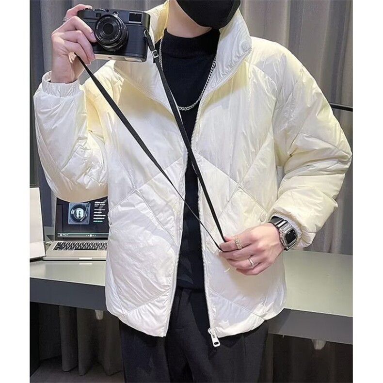 男士羽绒服冬季帅气男装拉链口袋立领棉衣修身外套男M601,男装羽绒服,星座1116A（原606A-3）