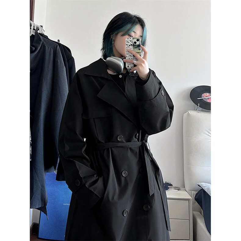 风衣外套春秋中长款学院风过膝大衣XZ514-2-F1911-常规P80加棉P98，男装风衣，星座514-2(原B239)