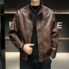 秋季现货大码休闲皮衣外套8326-P100控189大码元，男装皮衣，星座209