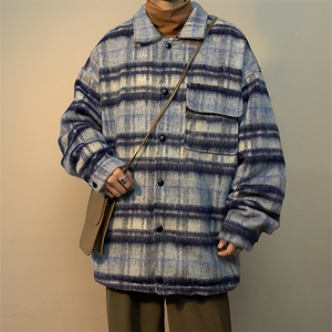 男毛呢冬季加厚港风chic复古韩系潮ins短款情侣外套JK02023-P68图片