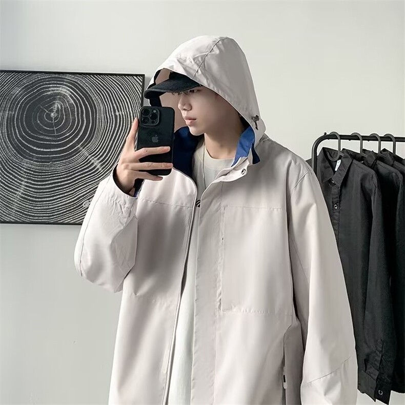 运动外套男2024新款休闲冲锋衣男潮流防水户外夹克男装XR618/P64,男装夹克,星座506