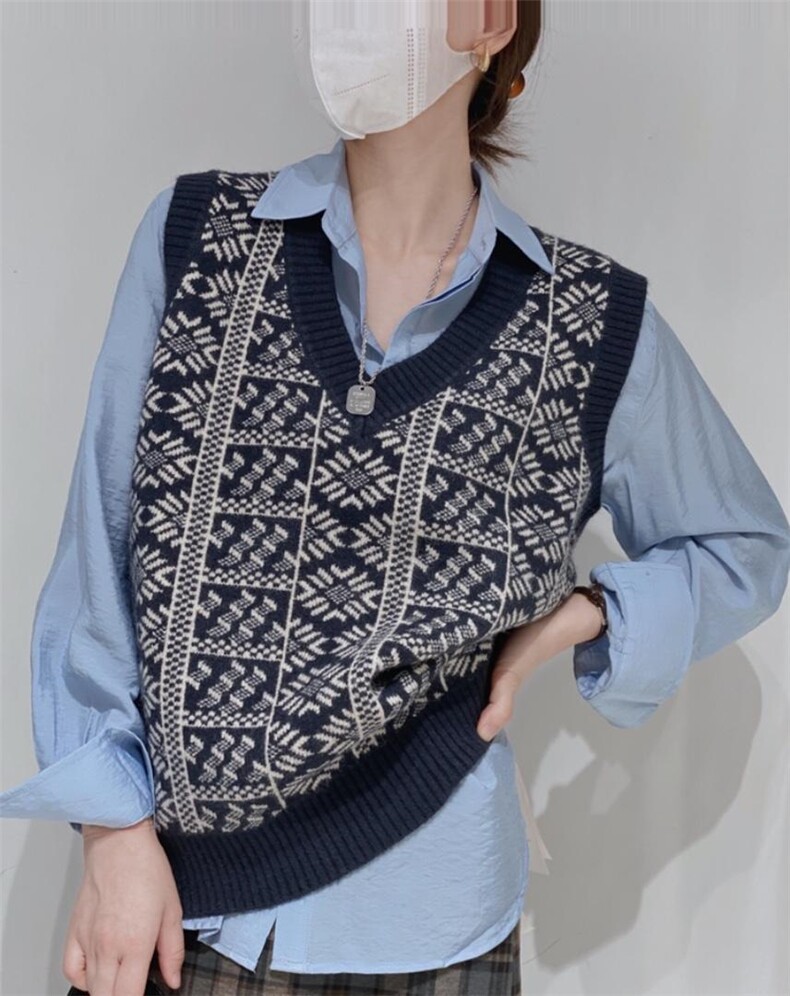 针织马甲，女装马甲，驿谷