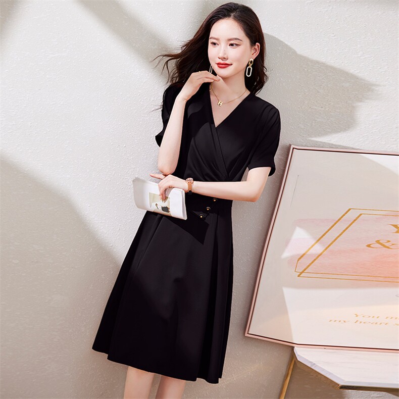 杭州大牌真丝连衣裙女夏季2025年新款国际妈妈时尚短袖桑蚕丝裙子,商品下架区,潮流依族