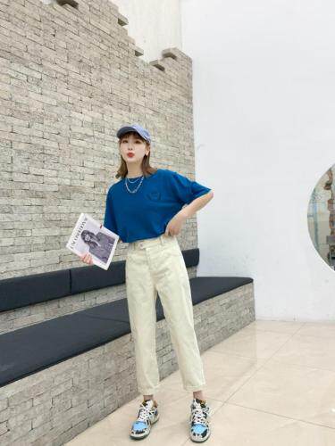 现货小高腰萝卜裤，女装，潮不落