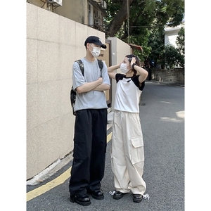B221美式ins街头hiphop宽松工装休闲裤子LK23122-P65控88