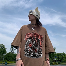 美式骷髅印花水洗做旧夏季无袖背心/马甲/坎肩XZ514-2-1312-P38，男装背心/马甲，星座514-2(原B239)
