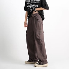 工装裤男秋夏2026新款美式高街潮牌ins宽松直筒休闲长裤K4017-P55，男装工装外套，星座412