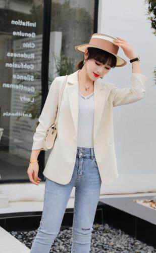 韩版修身显瘦西装外套，女装西装，千利红