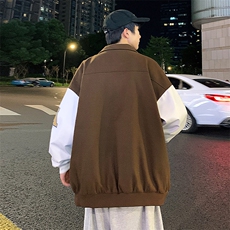JK808P68港风拼接翻领百搭休闲宽松夹克外套男，男装夹克，星座1204-3