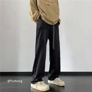 2023秋季新款INS宽松工装裤潮流按扣腰带B315-K23409-p45控58图片