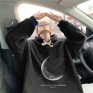 wassuphappy连帽卫衣男春秋季潮牌宽松大码上衣服青少年休闲外套,少女秋季衣服搭配图片