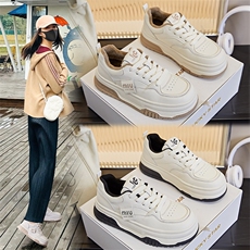 真皮女鞋2023冬季新款厚底加绒小白鞋女休闲百搭板鞋运动圆头单鞋，女鞋休闲鞋，电商A223