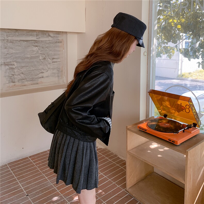 【新品】25秋新款短款皮衣夹克外套2C326-W306-P155-K238,女装皮衣,2C326