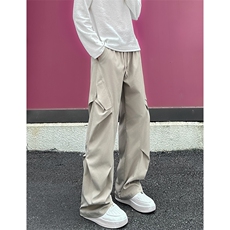 秋季新款休闲裤宽松直筒褶皱工装裤抖音品质A111-A357-P38，男装工装外套，电商基地A111