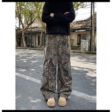 AK1789-P60美式复古水洗迷彩潮牌宽松直筒工装裤，男装工装外套，星座617A-2