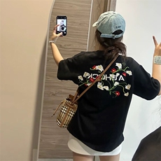 万针全刺绣工艺高品质260克双纱纯棉美式高街短袖T恤特P33，男装T恤，电商A486