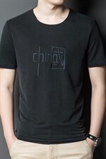DW22028男士速干短袖T恤2023夏季新款简约商务休闲修身体恤P55，男装T恤，电商B360
