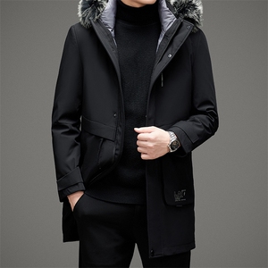 羽绒服中长款中青年男士冬季新款连帽内胆可卸休闲MSNA20659-P400图片
