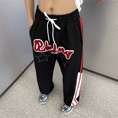 休闲裤男韩版潮流拼色条纹2026秋夏新款ins宽松百搭长裤K3956-P38，男装休闲裤，星座412