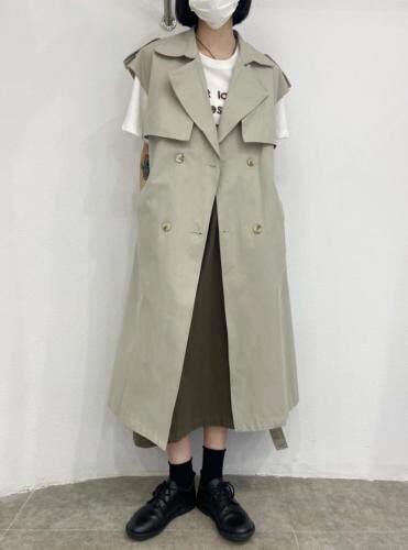 【现货】韩版风衣马甲高档面料，女装风衣，一·贝宣