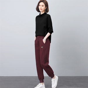 长期大货2024年新款冬季时尚加绒加厚卫衣两件套女中老年妈妈装图片