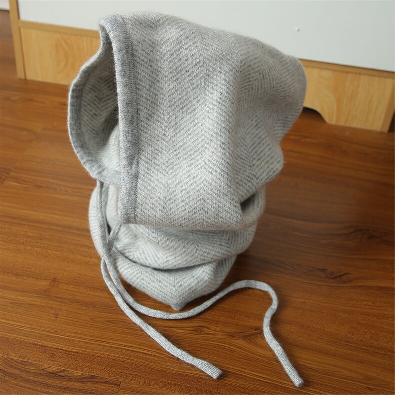 羊毛帽子女士秋冬季编织针织帽保暖洋气毛线帽显脸小卷边堆堆帽，帽子，九月九羊绒