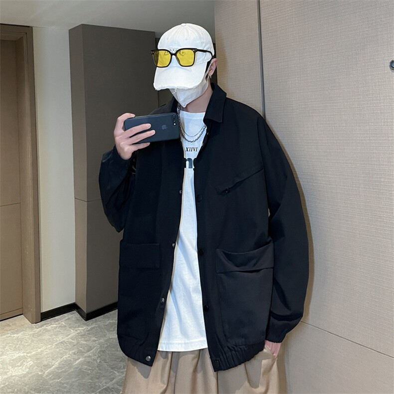 春秋日系复古翻领工装夹克外套男士宽松休闲外套JK035-P60,男装夹克,星座308B-1
