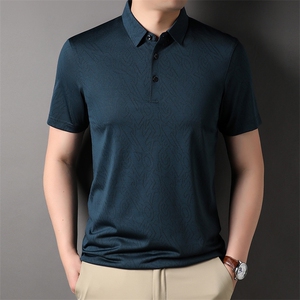 夏季商务休闲男士短袖polo衫中年男翻领T恤HP76215-P130图片