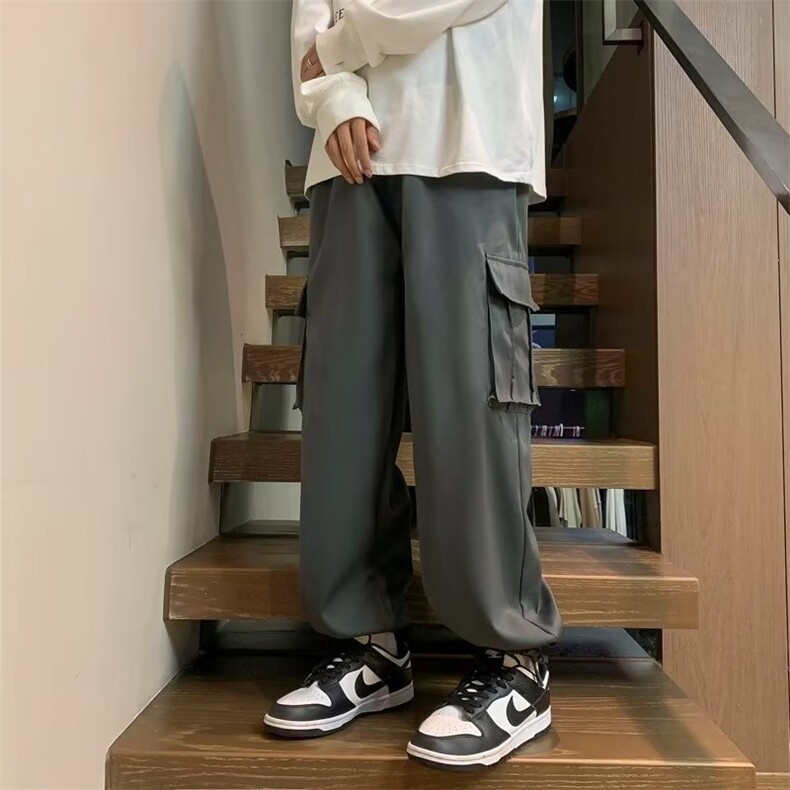 秋季潮牌大口袋束脚宽松休闲工装裤男美式高街 XK121 P38图片