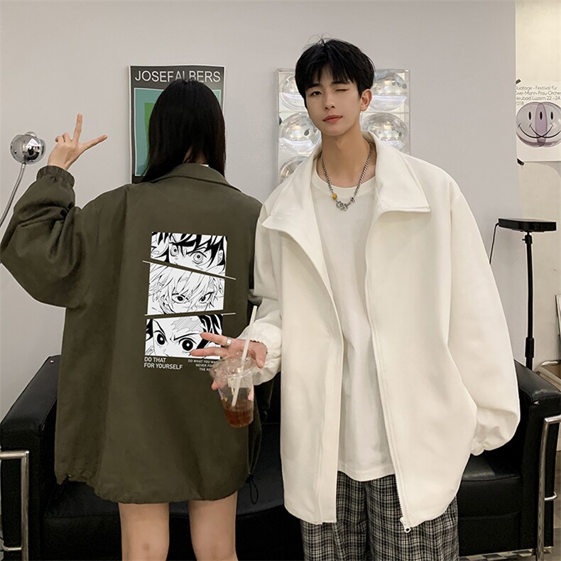 麂皮绒夹克男大码立领褂子外套JK85176-P68加绒款-P78,男装夹克,电商A040