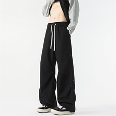 8XL-M秋冬美式冲锋裤子男士潮牌阔腿裤加厚直筒宽松长裤K9178P58，男装休闲裤，电商D206-1