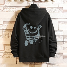 KS21245-P38连帽开衫卫衣男运动外套大码班服砖墙，男装卫衣，电商A040A