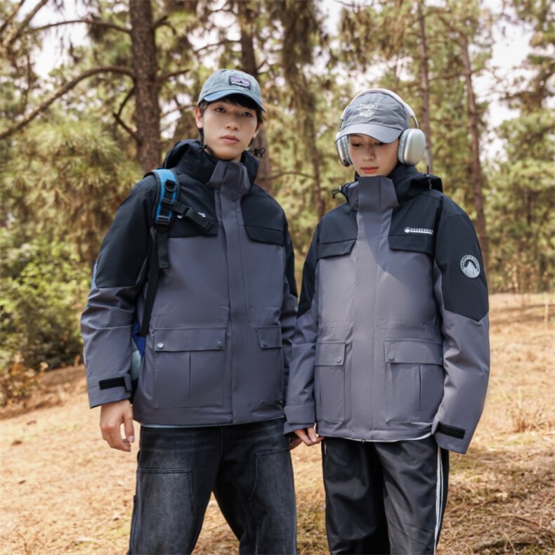 标90%白鸭绒户外休闲三合一冲锋衣羽绒服冬工装夹克P290图片
