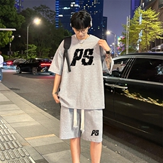 套装！华夫格套装短袖T恤短裤男TZ214-特P38，男装牛仔裤，电商B367