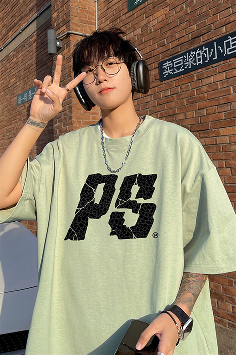 量大优供视频230g重磅纯棉短袖T恤男NT214-特P19控38,男装T恤,电商B367