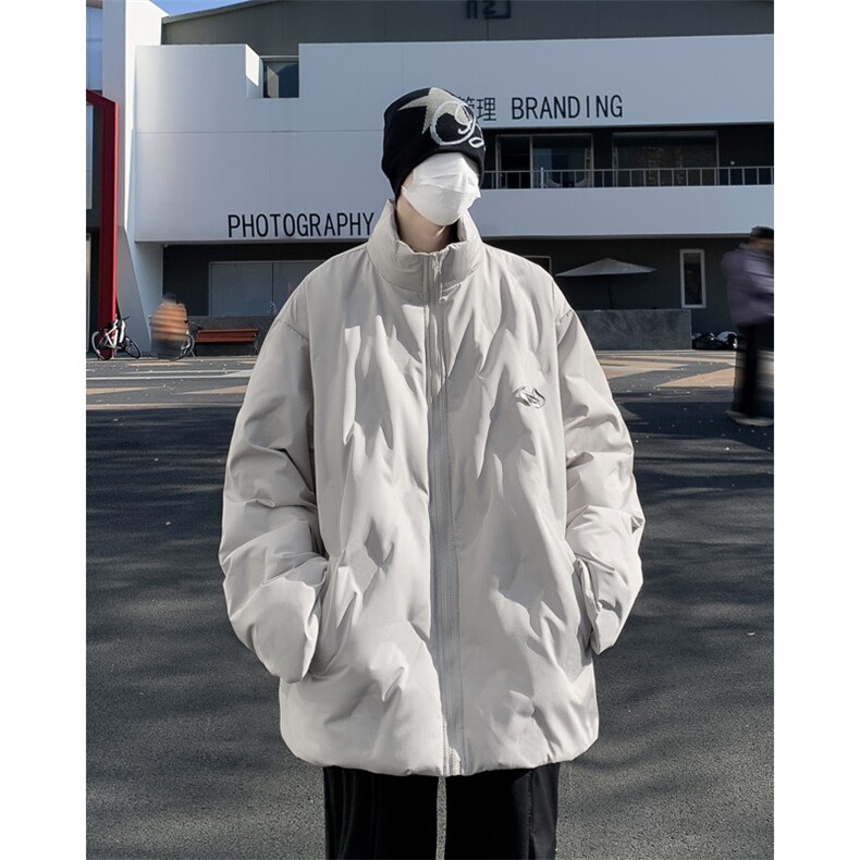 冬季新款简约立领棉服宽松宽松加厚保暖休闲时尚百搭棉衣,男装棉衣,星座410-7