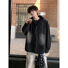 2026春款新款潮牌港风痞帅牛仔外套男女同款宽松上衣HY698TP55，男装工装外套，电商A102B