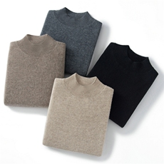 2025年秋季通勤时尚百搭通勤休闲半高，女装羊绒衫，朝思纯山羊绒