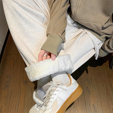 8XL-M特大码工装加绒裤男纯色宽松裤卫裤休闲基础款K995P65，男装休闲裤，电商D206-1