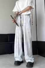 X2434-TP35控价48新中式休闲裤夏季2024冰丝速干设计感长裤男，男装休闲裤，电商A102-1