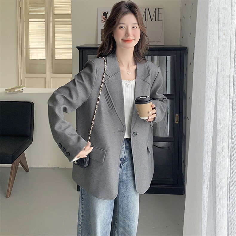 炸街减龄西装外套女2025春季新款英伦风宽松显瘦休闲小西服上衣潮,女装西装,浙宝069