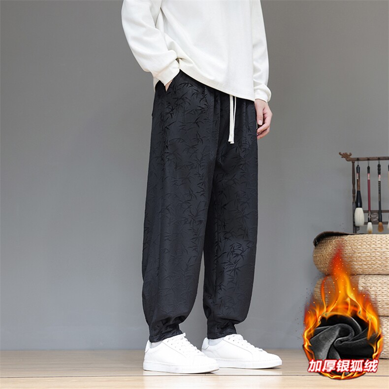 风冬季加厚银狐绒加绒裤男印花潮休闲裤xz815-k508p60,男装卫衣,星座815（原A203）