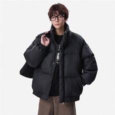 新款冬季羽绒立领PU皮棉服棉袄韩版宽松外套A436-2522-P80，男装棉衣，电商A436