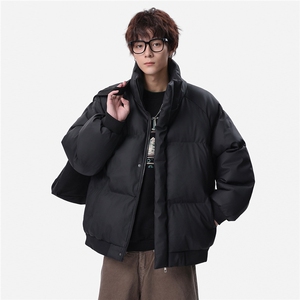 新款冬季羽绒立领PU皮棉服棉袄韩版宽松外套A436-2522-P80图片