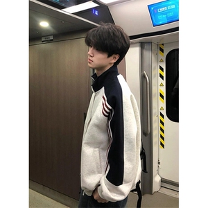 706-1-WY1622-P48   特P  现货  秋季美式撞色运动卫衣棒球服外套图片